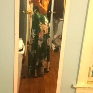 Beautiful evening Shorts romper floor length skirt